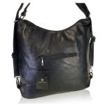 Μεγάλη Γυναικεία Τσάντα Ώμου & Χιαστί LOUIS TIMI 2929-Black από PU Δέρμα (35x35cm) με Πολλαπλές Θήκες