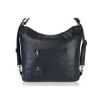 Μεγάλη Γυναικεία Τσάντα Ώμου & Χιαστί LOUIS TIMI 2929-Black από PU Δέρμα (35x35cm) με Πολλαπλές Θήκες