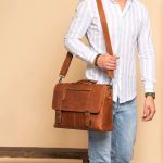 Δερμάτινη Επαγγελματική Τσάντα Chesterfield Imperia C40.109331 Κονιάκ με Θήκη Laptop 15