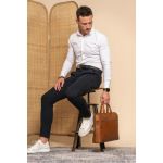 Δερμάτινη Επαγγελματική Τσάντα Chesterfield Levanto  C40.109131 Κονιάκ για Laptop 14