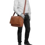 Δερμάτινος Χαρτοφύλακας – Ταχυδρόμου Chesterfield C48.055231 Κονιάκ Richard – Premium Pull-Up Δέρμα