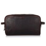 Δερμάτινο Νεσεσέρ Chesterfield Stacey C08.016501 Καφέ – Wax Pull Up για Ταξίδι με 2 Χώρους – Premium Ποιότητα
