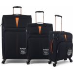 Σετ Βαλίτσες Τριάδα Υφασμάτινες (S, M, L) Diplomat Venice ZC6101 Μαύρο | Premium με Επέκταση & Διπλές Ρόδες