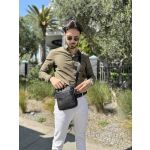 Δερμάτινο Ανδρικό Τσαντάκι Ώμου Bull Captain DJB 023 Μαύρο 4L –Compact με 4 Θήκες