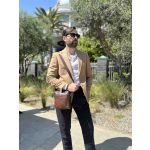 Δερμάτινο Ανδρικό Τσαντάκι Ώμου Bull Captain DJB 023 Καφέ 4L –Compact με 4 Θήκες