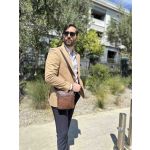 Δερμάτινο Ανδρικό Τσαντάκι Ώμου Bull Captain DJB 023 Καφέ 4L –Compact με 4 Θήκες