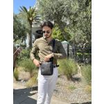 Δερμάτινο Ανδρικό Τσαντάκι Ώμου Bull Captain DJB 023 Μαύρο 4L –Compact με 4 Θήκες