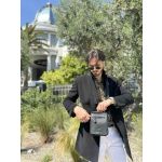 Ανδρικό Δερμάτινο Τσαντάκι Ώμου Bull Captain DJB 015L Μαύρο | Vintage Δέρμα | Μικρό για Κινητό και Πορτοφόλι.