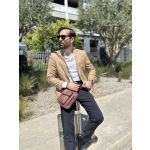 Δερμάτινο Ανδρικό Τσαντάκι Ώμου Bull Captain DJB 037 Καφέ | Slim Vintage Σχέδιο για Κινητό & Πορτοφόλι