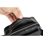 Δερμάτινο Ανδρικό Τσαντάκι Ώμου Bull Captain DJB 038 Μαύρο 3L – Vintage Δέρμα Παλαίωσης & Compact