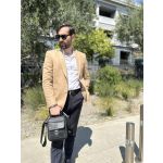 Δερμάτινο Ανδρικό Τσαντάκι Ώμου Bull Captain DJB 038 Μαύρο 3L – Vintage Δέρμα Παλαίωσης & Compact