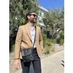 Δερμάτινο Δερμάτινο Τσαντάκι Ώμου Bull Captain DJB 07 Μαύρο | Vintage Δέρμα 3L & 4 Εξωτερικές Θήκες
