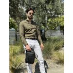 Δερμάτινο Τσαντάκι Ώμου Bull Captain DJB 300 Μαύρο | Γνήσιο Δέρμα Παλαίωσης με 3 Εξωτερικά Φερμουάρ