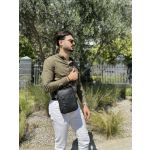 Δερμάτινο Τσαντάκι Ώμου Bull Captain DJB 300 Μαύρο | Γνήσιο Δέρμα Παλαίωσης με 3 Εξωτερικά Φερμουάρ