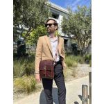 Ανδρική Δερμάτινη Τσάντα Χιαστί Bull Captain DJB 302 Καφέ | Δέρμα Vintage & Διετούς Παλαίωσης