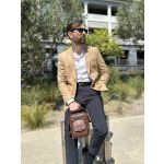 Δερμάτινο Ανδρικό Τσαντάκι Ώμου Bull Captain DJB 777 Καφέ | Δέρμα Διετούς Παλαίωσης με 4 Εξωτερικές Θήκες