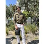 Δερμάτινο Ανδρικό Τσαντάκι Ώμου Bull Captain DJB 777 Μαύρο | Δέρμα Διετούς Παλαίωσης με 4 Εξωτερικές Θήκες