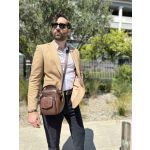 Δερμάτινο Ανδρικό Τσαντάκι Ώμου Bull Captain DJB 777 Καφέ | Δέρμα Διετούς Παλαίωσης με 4 Εξωτερικές Θήκες