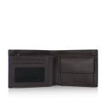 Δερμάτινο Ανδρικό Πορτοφόλι Guy Laroche 38107 Dark Brown | RFID Προστασία, Κρυφό Φερμουάρ & 3 Θέσεις Μετρητών