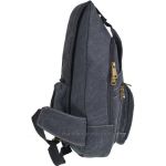 Τσαντάκι Χιαστί / Στήθους RCM 950728 Μαύρο Crossbody Casual, από Ύφασμα Καμβά με Πολλαπλές Θήκες