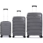 Σετ Βαλίτσες Τριάδα (S, M, L) Seagull SG180 Γκρι – Άθραυστο Πολυπροπυλένιο με Επέκταση & 4 Ρόδες