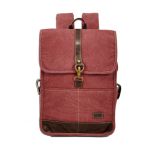 Σακίδιο Πλάτης RCM 17546 Μπορντό Canvas Cotton Washed με Μεταλλικές Λεπτομέρειες
