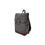 Σακίδιο Πλάτης RCM 17546 Μαύρο Canvas Cotton Washed με Μεταλλικές Λεπτομέρειες