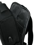 Σακίδιο Πλάτης Forecast A16006 Μαύρο | Smart Backpack με Θύρα USB & 600D | Ελαφριά με Ανατομική Πλάτη