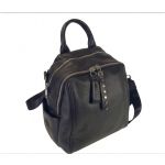 Πολυχρηστική Δερμάτινη Τσάντα ACROSS 21-69 (Backpack & Ώμου) Μαύρο