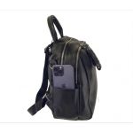 Πολυχρηστική Δερμάτινη Τσάντα ACROSS 21-69 (Backpack & Ώμου) Μαύρο