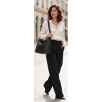 Καθημερινή Μαύρη Γυναικεία Τσάντα AMALIA 67667 με Διπλό Εσωτερικό Χώρο