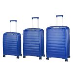 Σετ Βαλίτσες RCM 225-SET3 Μπλε 55+64+76cm - Πολυπροπυλένιο με Επέκταση & TSA Κλειδαριά