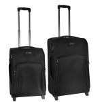 Σετ Βαλίτσες RCM 16108 SET2 Μαύρο – Καμπίνας & Μεσαία, Υφασμάτινες, Ελαφριές & Επεκτεινόμενες