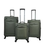 Premium Σετ Βαλιτσών 3 Τεμαχίων RCM 214-SET3 Army Green |Θωρακισμένο Ύφασμ με 4 Διπλές Ρόδες | με Επέκταση Όγκου