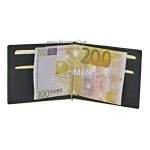 Slim Ανδρικό Δερμάτινο Πορτοφόλι με Κλιπ Χαρτονομισμάτων Lavor 1-7409 Μαύρο | 6 Θέσεις Καρτών