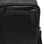 Δερμάτινο Τσαντάκι Χιαστί / Crossbody Chesterfield Riga C58.028400 Μαύρο – Premium Pull-Up Δέρμα με Πολλαπλές Θήκες