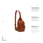 Δερμάτινο Τσαντάκι Χιαστί / Crossbody Chesterfield Riga C58.028431 Κονιάκ – Premium Pull-Up Δέρμα με Πολλαπλές Θήκες