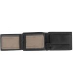 Δερμάτινο Ανδρικό Πορτοφόλι Μικρό Chesterfield Marvin C08.040600 Μαύρο με RFID Προστασία – Premium Wax Pull Up Δέρμα