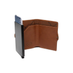 Δερμάτινη Μεταλλική Καρτοθήκη Chesterfield Francis C08.051031 Κονιάκ – με Προστασία RFID