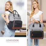 Γυναικείο Σακίδιο Πλάτης Lovevook MB2046 15.6″ Grey/Black/Brown| Επαγγελματικό & Ταξιδίου | Αντικλεπτικό Backpack