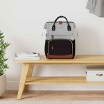 Γυναικείο Σακίδιο Πλάτης Lovevook MB2046 15.6″ Grey/Black/Brown| Επαγγελματικό & Ταξιδίου | Αντικλεπτικό Backpack