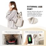 Γυναικείο Σακίδιο LOVEVOOK MB2020 Beige/Khaki με USB για Laptop 15.6”