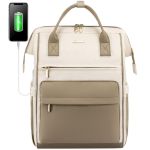 Γυναικείο Σακίδιο LOVEVOOK MB2020 Beige/Khaki με USB για Laptop 15.6”
