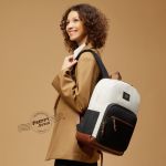 Γυναικείο Σακίδιο Για Laptop Lovevook MB3222 15.6″ Μπεζ/Μαύρο | Αντικλεπτικός Σχεδιασμός | Για Γραφείο & Ταξίδι