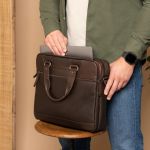 Δερμάτινη Επαγγελματική Τσάντα Chesterfield c40.110601 Καφέ Imperia | Θήκες Οργάνωσης & Wax Pull Up Δέρμα