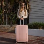 Μεγάλη Βαλίτσα 79x31x54 Newcom N1490 Ροζ/Σομόν | Για 23 Κιλά και Άνω | 4 Διπλούς Τροχούς 360°