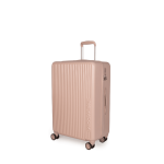 Σκληρή Βαλίτσα Καμπίνας 55x38x22 Newcom N1490-50 Ροζ/Σομόν | Premium Χειραποσκευή με Διπλές Ρόδες