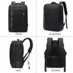 Business Backpack NewCom N1705445001 Μαύρο | Έξυπνη Οργάνωση & Εργονομική Πλάτη | Ιδανικό για Επαγγελματικά Ταξίδια