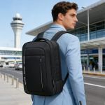 Business Backpack NewCom N1705445001 Μαύρο | Έξυπνη Οργάνωση & Εργονομική Πλάτη | Ιδανικό για Επαγγελματικά Ταξίδια