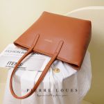 Γυναικεία Τσάντα Ώμου Shopper Pierre Loues 914-62 Καφέ | Ασφαλές Φερμουάρ & Ιμάντες Microfiber | Απόλυτη Οργάνωση & Στυλ